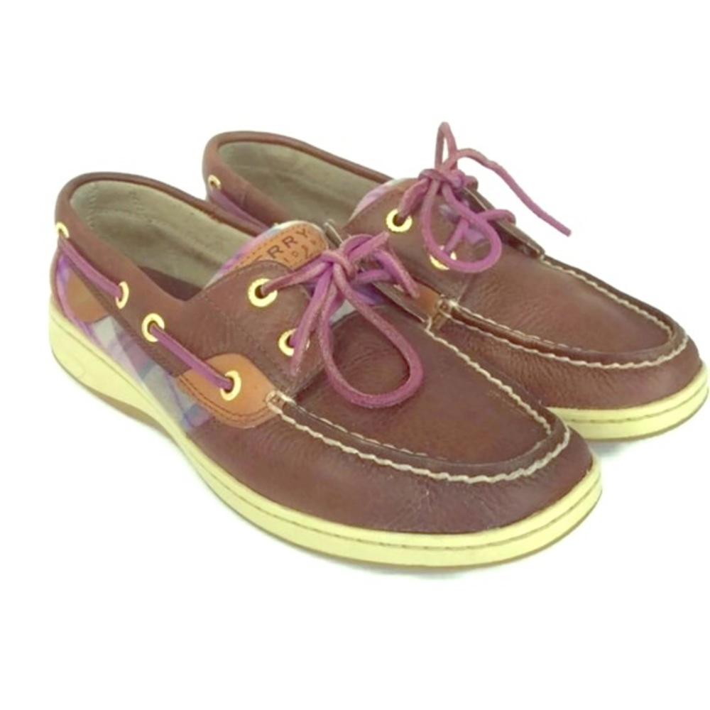 Sperry bluefish plaid boat shoe